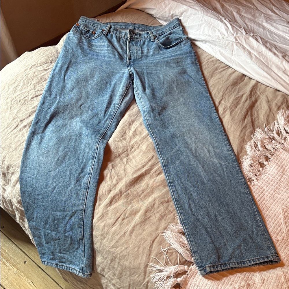 Levi's Straight Blue Jeans - Picture 5 of 5